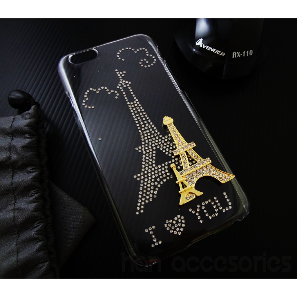 Iphone 6 /6s 4,7 inchi Bling Case Fashion Motif Eifel Tower | Hardcase Menara Eifel