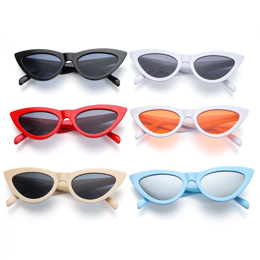 R-flower Cat Eye Sunglasses Street Retro Sexy Frame Kecil Eyewear Ladies Shades