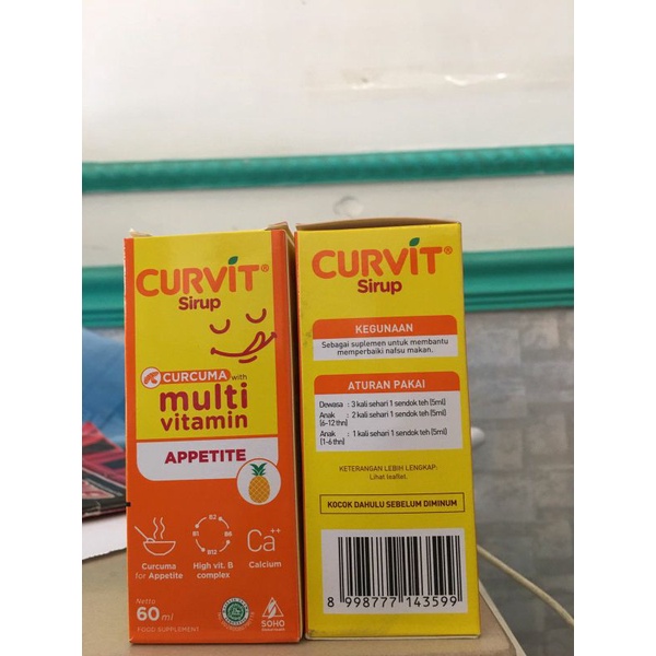 curvit syrup 60 Ml | Vitamin gemuk | penambah nafsu makan