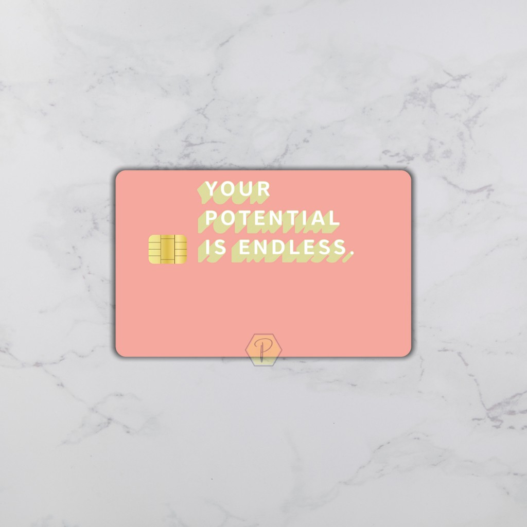 Q2 - YOUR POTENTIAL IS ENDLESS - Card Cover Skin Sticker - PLIATA Stiker Kartu ATM, E-Money, E-Toll