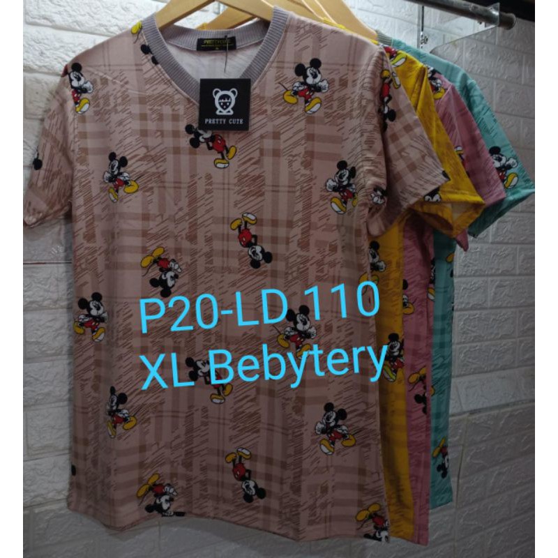 baju atasan mickey mouse ld 110 ukuran xl