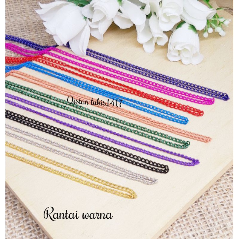 (90cm)Rantai warna halus 07