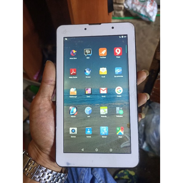 tab advan i7 jaringan 4G lcd mesin original normal