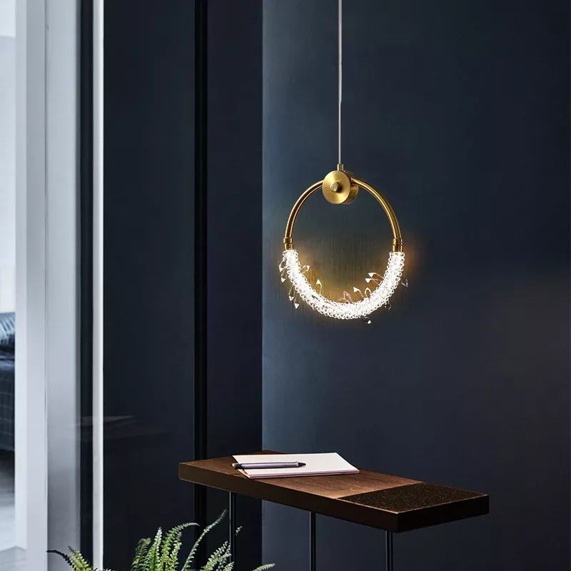 Lampu Gantung Hias Gold Ring Premium Chandelier Luxury Design Home