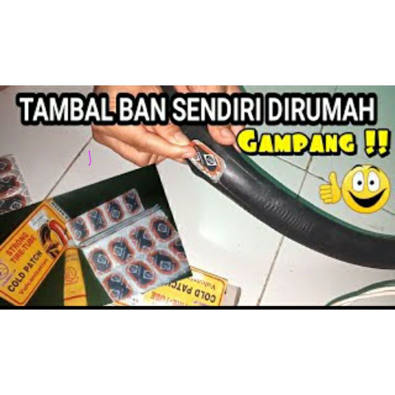 tambal ban cold patch tiptop isi 48 biji.tambal ban motor dan spedah dengan lem prekat khusus
