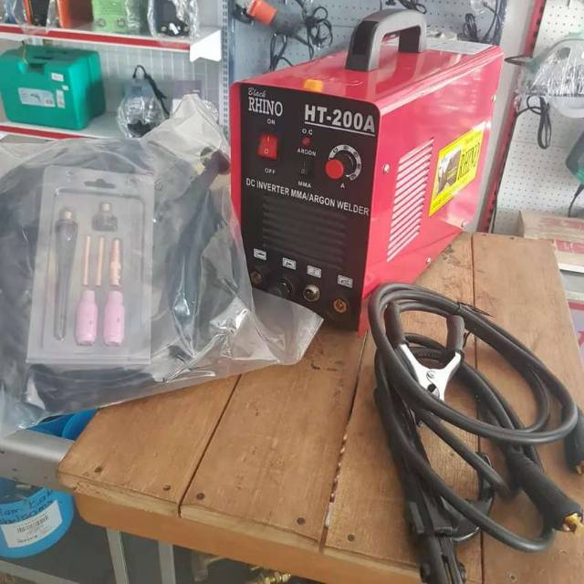 Mesin Las Argon Black Rhino HT 200 TIG trafo las inverter ht200