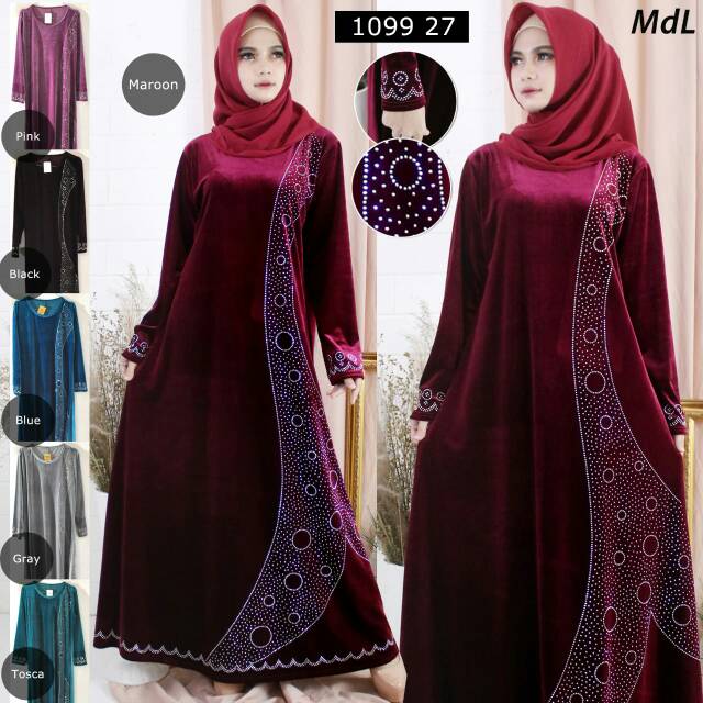 Gamis Bludru JUMBO & Ukuran Standar
