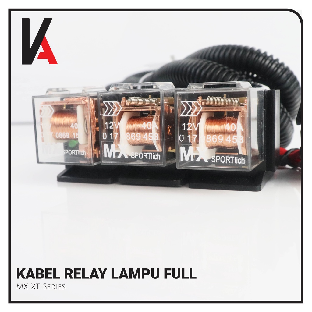 KABEL RELAY LAMPU H4 MX XT SERIES 3 RELAY DENGAN LAMPU OSRAM H4 100/90 WATT 12 VOLT ORIGINAL