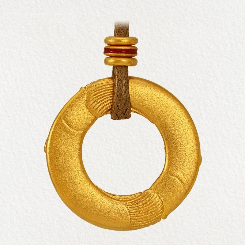 [Ready Stock]Fashion Gold Plated Pisces Ring Pendant Necklace