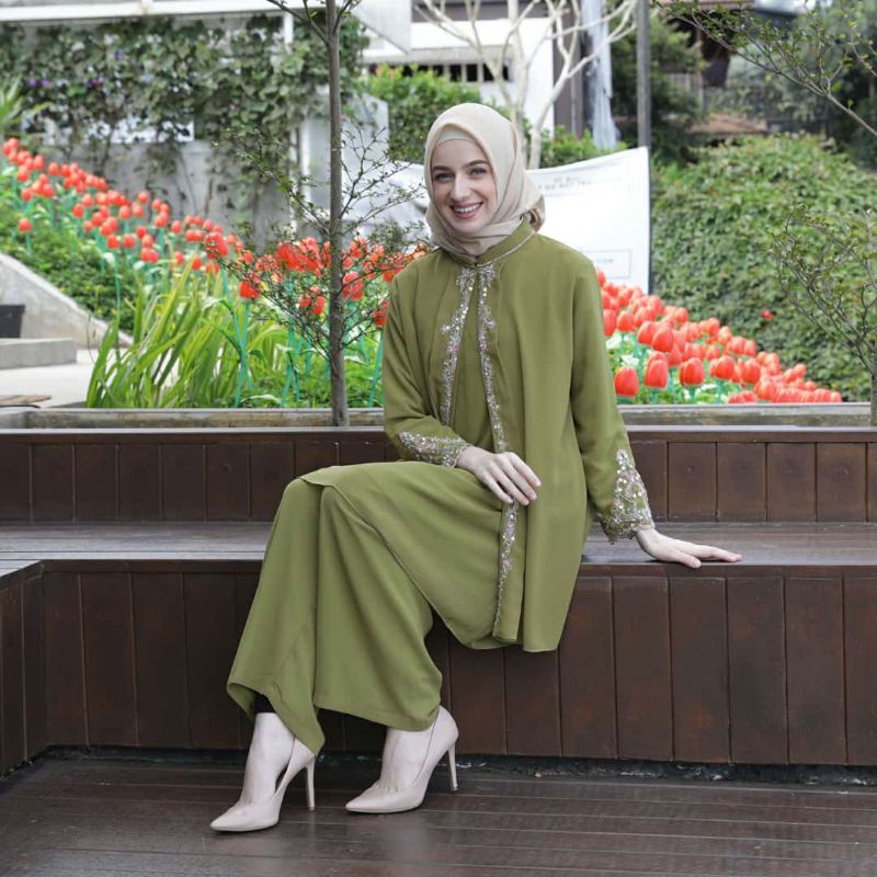 SETELAN CELANA KAFTAN-SETELAN CELANA TUNIK WANITA MODERN-FASHION WANITA-KAFTAN SET CELANA