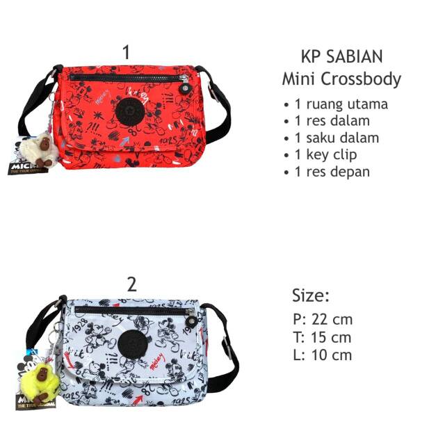 Tas kipling SABIAN /tas slempang kipling