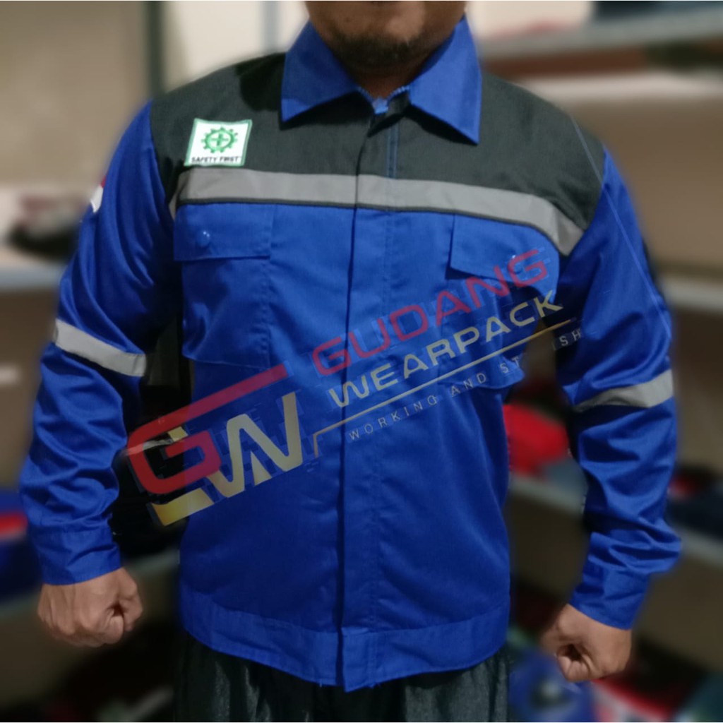 WEARPACK ATASAN Gudang Wearpack - Baju Kerja Seragam Proyek Warna BENHUR - HITAM