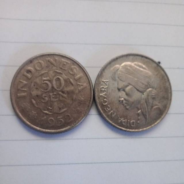 Uang koin kuno 50 sen pangeran dipenogoro