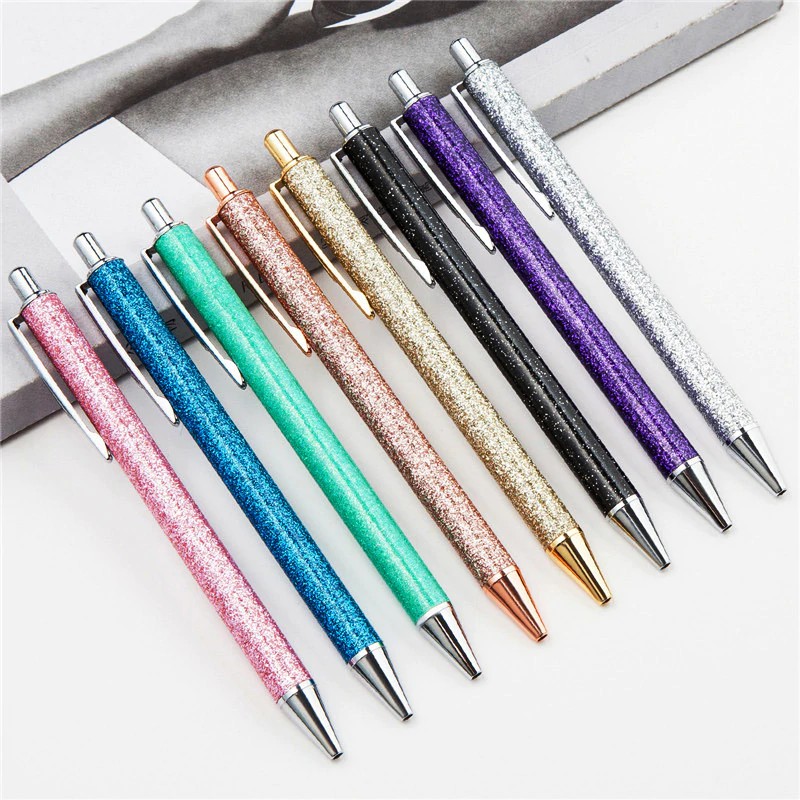 

INDORETAIL | Hot Sale Mewah Bling Metal Ballpoint Pen Fashion Glitter Aliran Minyak Pulpen Sekolah
