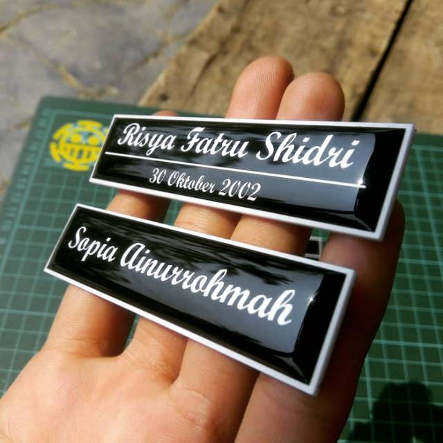 

nama dada/nametag custom