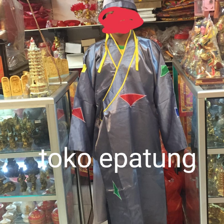 baju tatung ci kung / chikung / cikung / chi kung - abu-abu