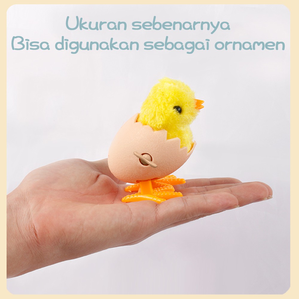 【Stok Baru】Mainan ayam anak kulit telur yang lucu Model ayam anak kulit telur berjalan otomatis