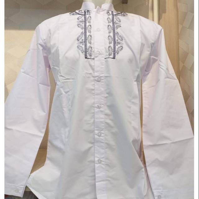 Baju koko preview plus by itang yunasz lengan panjang putih