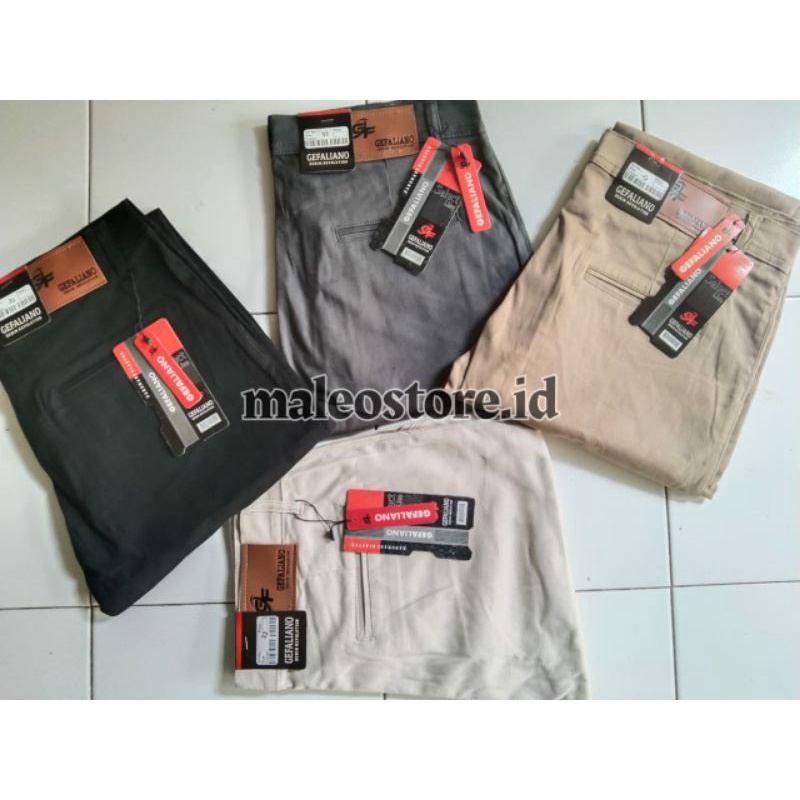 Celana Panjang Slimfit Chino/Cino/Chinos Pria/Cowok Standar - Krem(Cream)/Abu(Grey)/Hitam(Black)