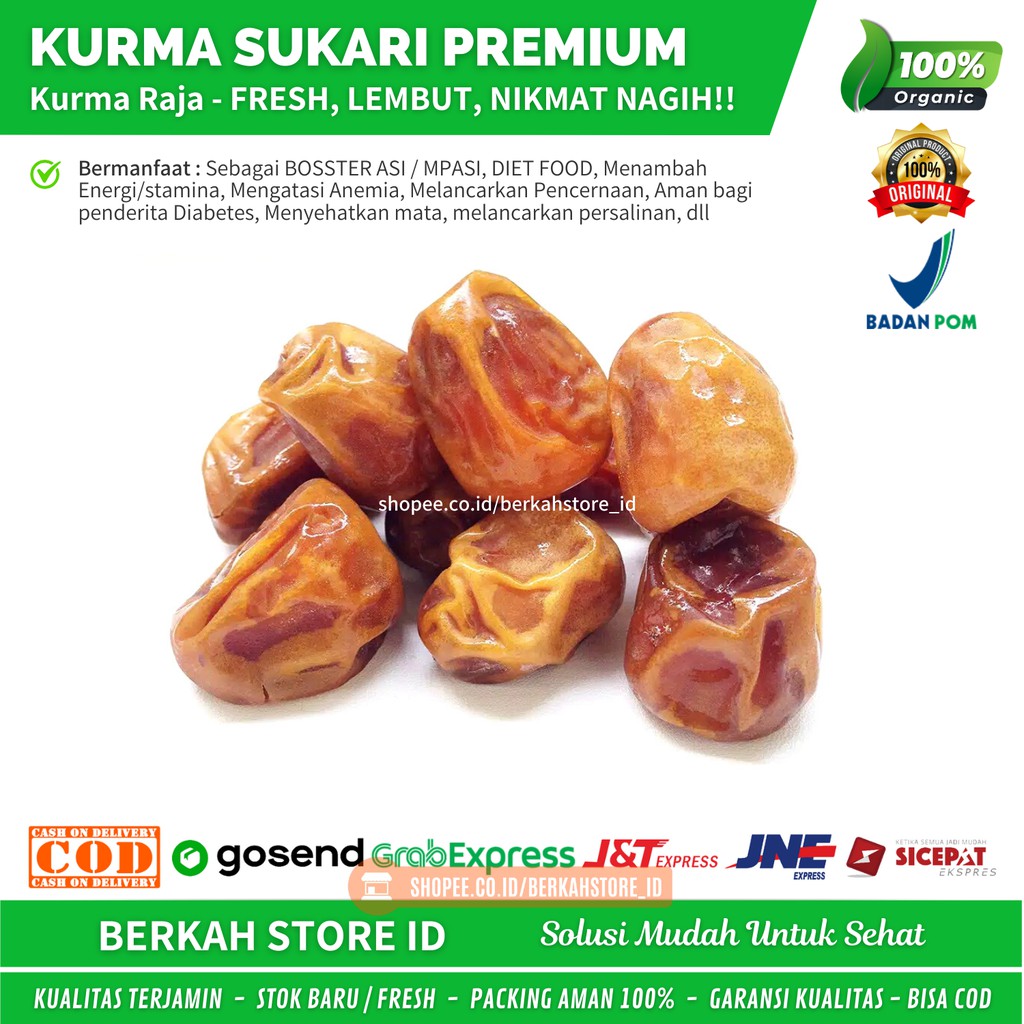 

BPOM FRESH / 500g KURMA SUKARI - KURMA SUKARI PEKANBARU - KURMA RAJA KURMA BASAH