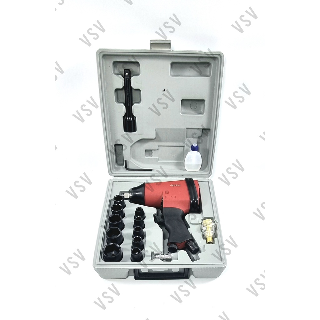 Air Impact Wrench 1/2&quot; Dr Set 17Pcs Mesin Buka Pasang Baut Heavy duty