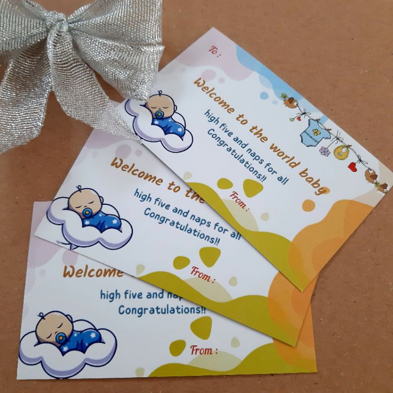 Kartu ucapan ulang tahun /welcome baby/Happy birthday - Gift Card