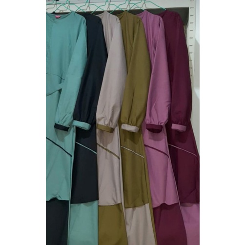 Gamis Toyobo Kombinasi 2 Warna