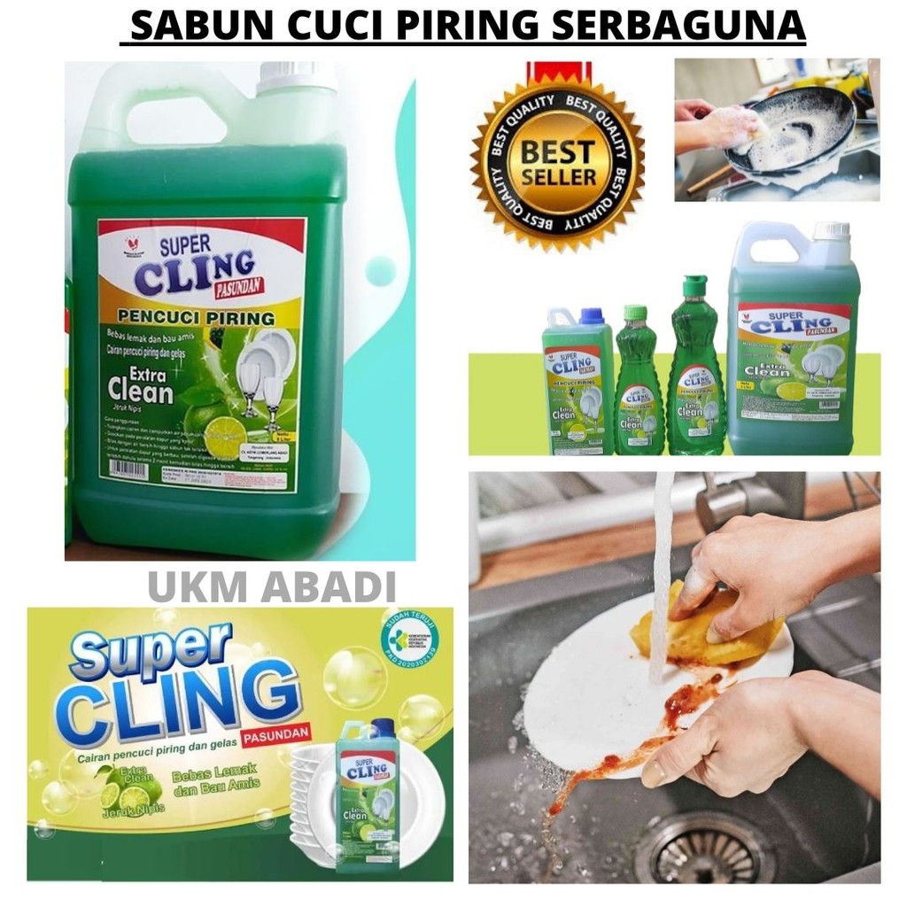 Sabun Cuci Piring Serbaguna Super Cling 5 liter Jeruk Nipis 114101