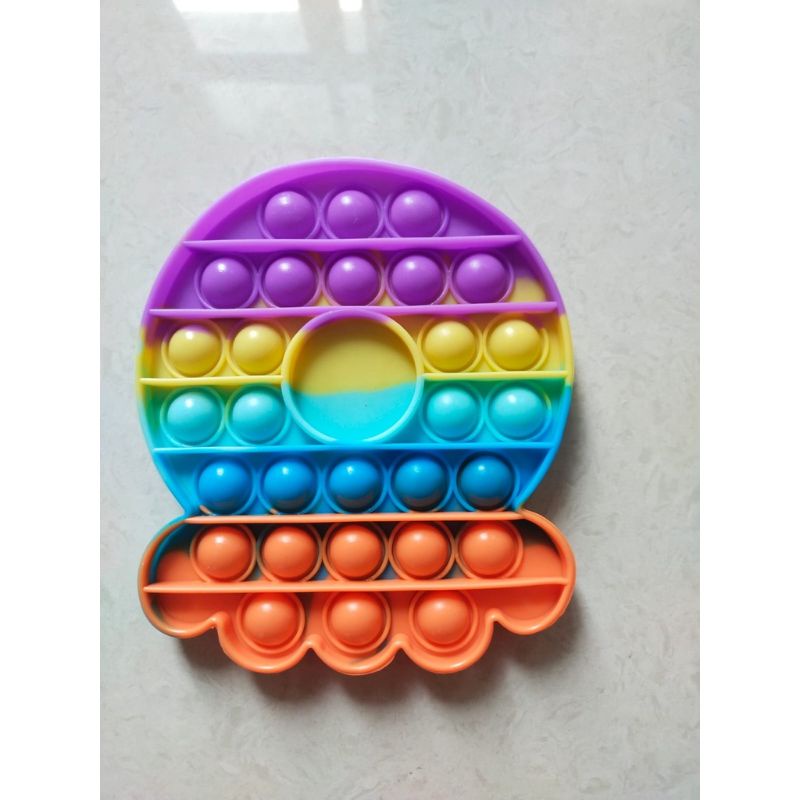 Maninan POP IT Murah Rainbow fidget Push Pop Its Fidget toy Push bubble Kids-Ubur-ubur