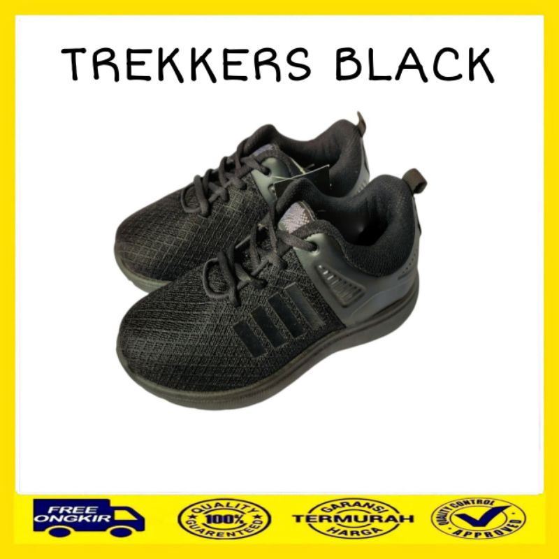 Sepatu Sneaker Trekkers Black Sepatu Anak Hitam Sepatu Formal anak Sepatu Casual anak Sepatu Sekolah