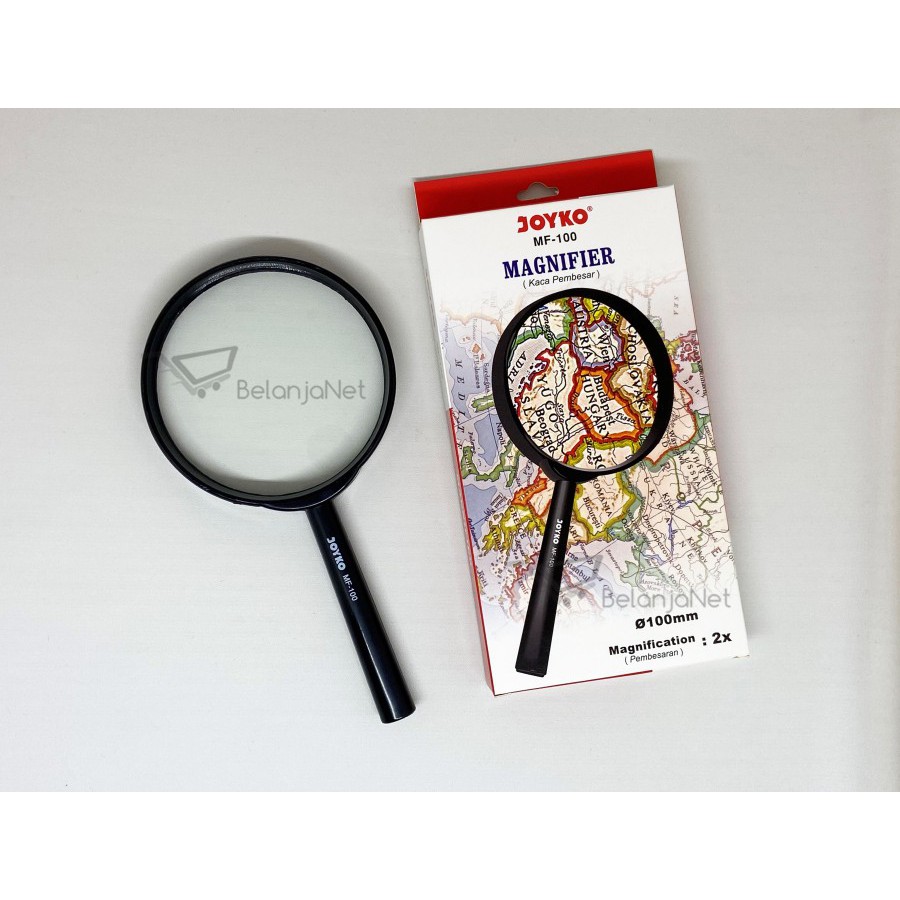 Kaca Pembesar Magnifier Joyko MF-100 diameter 10 cm (Perbesaran 2X)