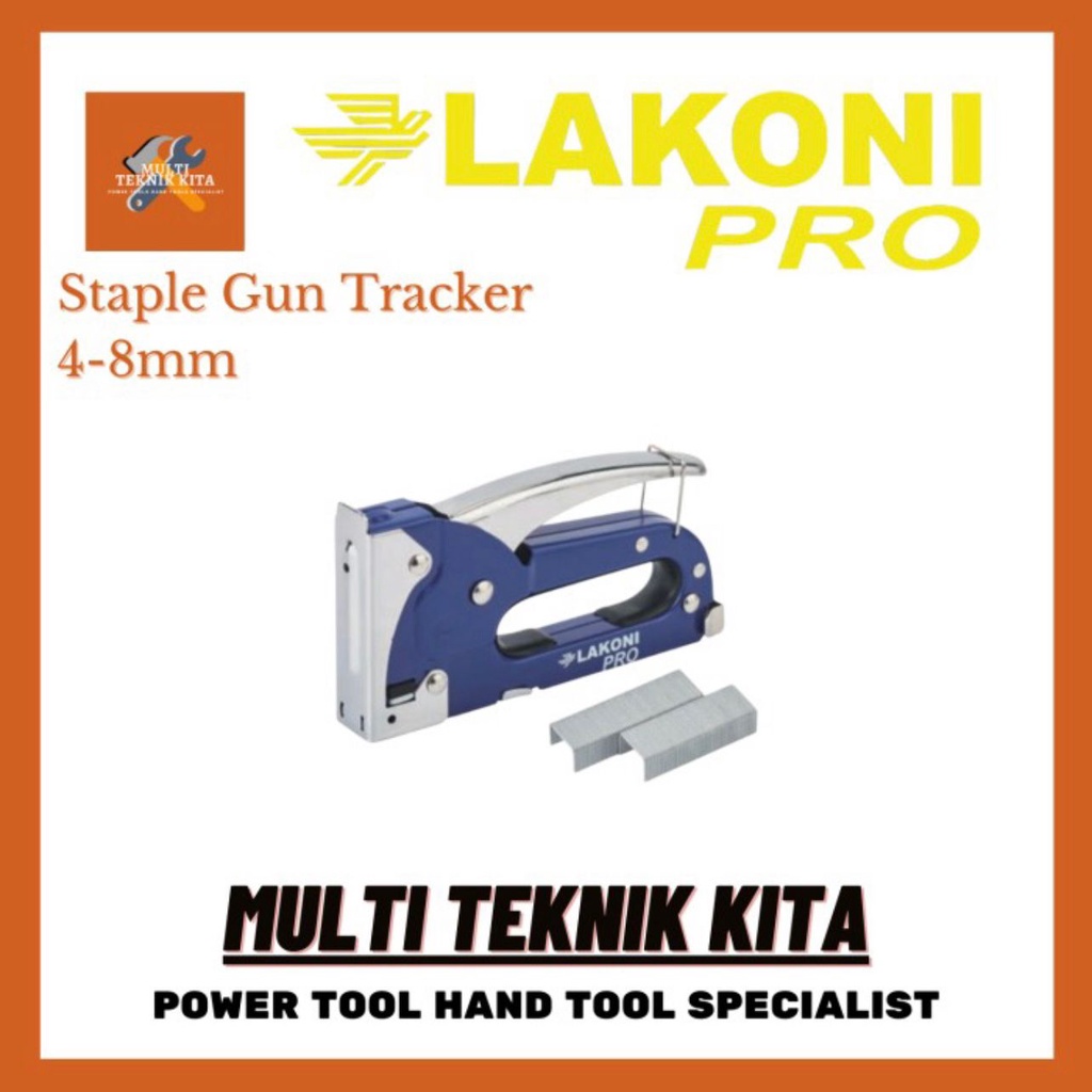 Staples Tembak Gun Tracker Steples Jok Staple Gun 4-8 mm LAKONI PRO Hekter Tembak