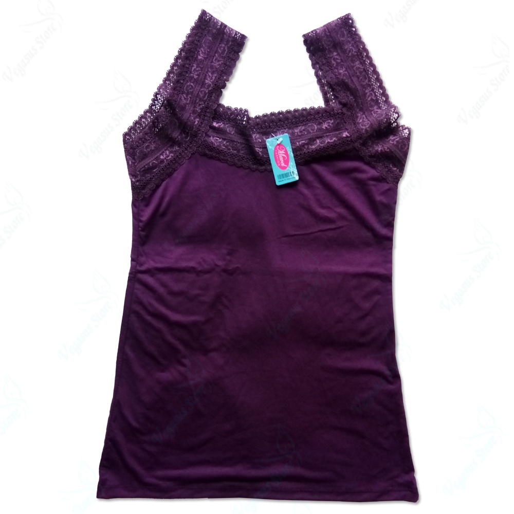 Tanktop Renda Mavel / Camisol Renda Mavel Super Soft Tanktop Wanita All Size Tangtop Tank Top Wanita Renda Polos Warna Kaos Dalam Wanita-Vegasus Store(COD)