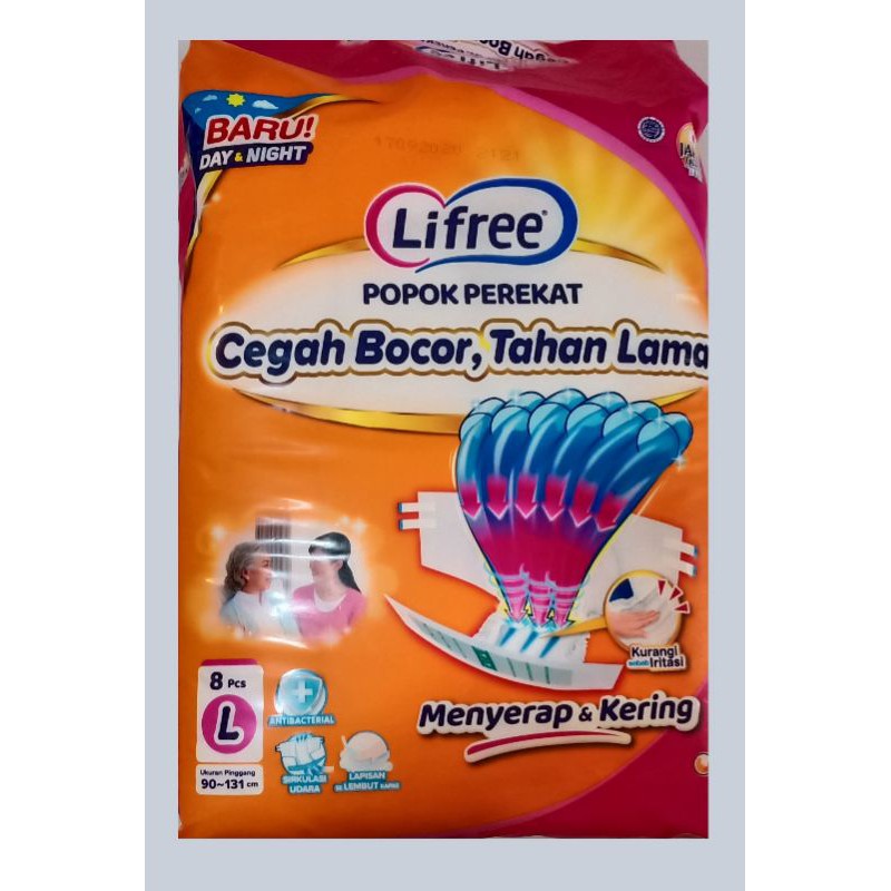 lifree popok dewasa L / 8 pcs (unicharm ORI)
