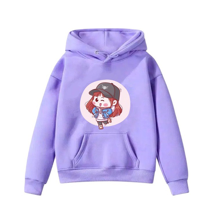 Hoodie Anak Funny Girl Sweater Anak Fleece Baju Anak