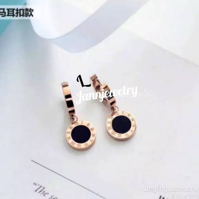 Anting titanium asli anti karat tidak alergi AP-2