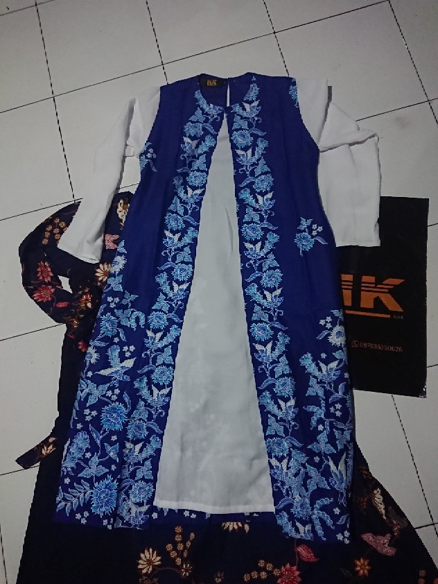 Nk Batik Gamis Wanita Syari Rendra Size Jumbo Long Dress
