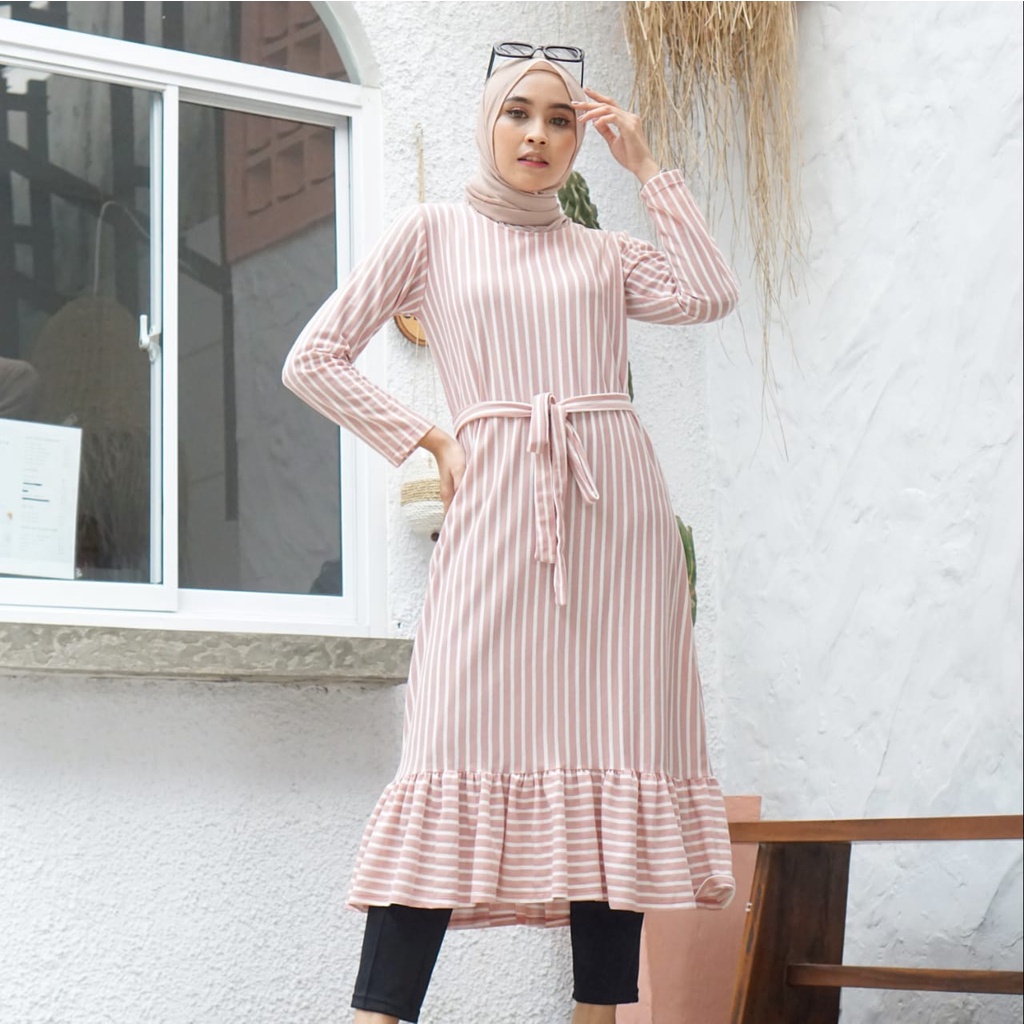 Mybamus Benna Lace Tunic Dusty M15273 R86S4 - Midi Dress - Midi Gamis Lebaran-2