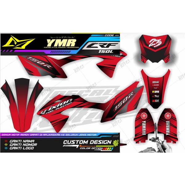 Decal Stiker Klx Bf 150 Merah Maron Dekal Striping Sticker New Klx Bf Extreme 2018