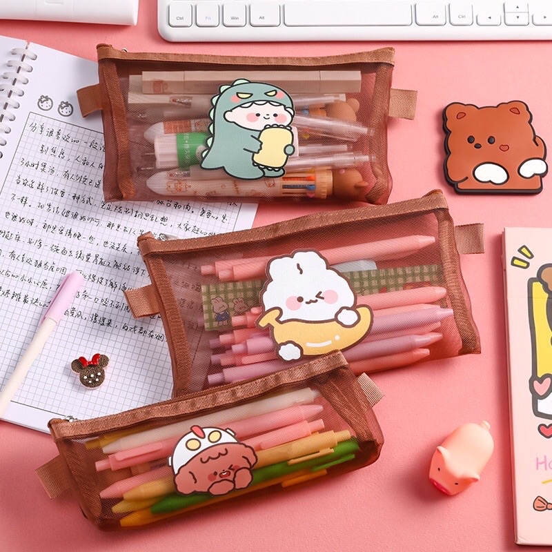 

YSB - TEMPAT PENSIL JARING / TRANSPARAN / PENCIL CASE CARTOON