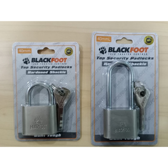 Gembok Leher Pendek Padlock BLACKFOOT 40mm Rumah Industri Stainless