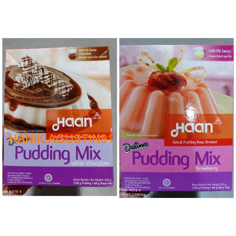 

Haan Pudding Mix Chocolate Puding Coklat Delima 245 gr