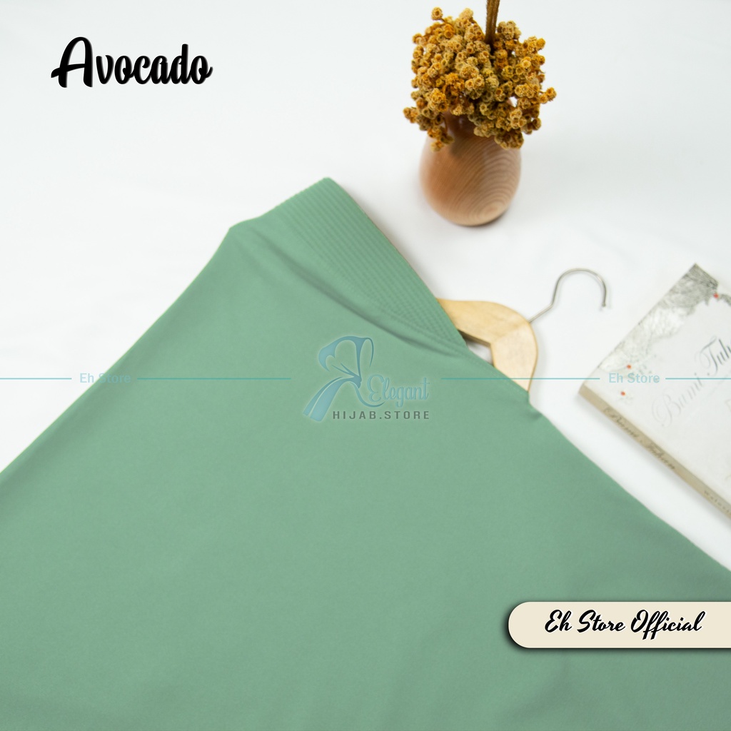 Kerudung instan / Jilbab bergo maryam SIMPLE PAD MEDIUM M murah (TANPA TALI)-Avocado