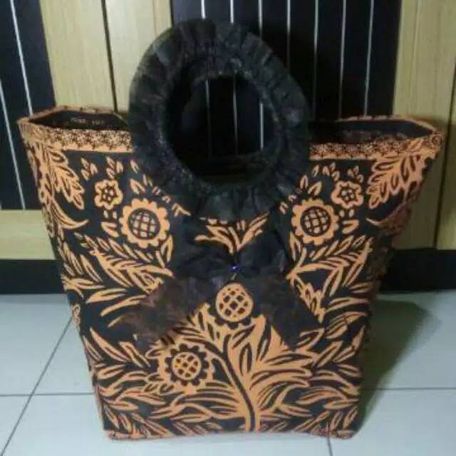 Tas hajatan elegan batik bulat hitam mewah 22 (EBH)