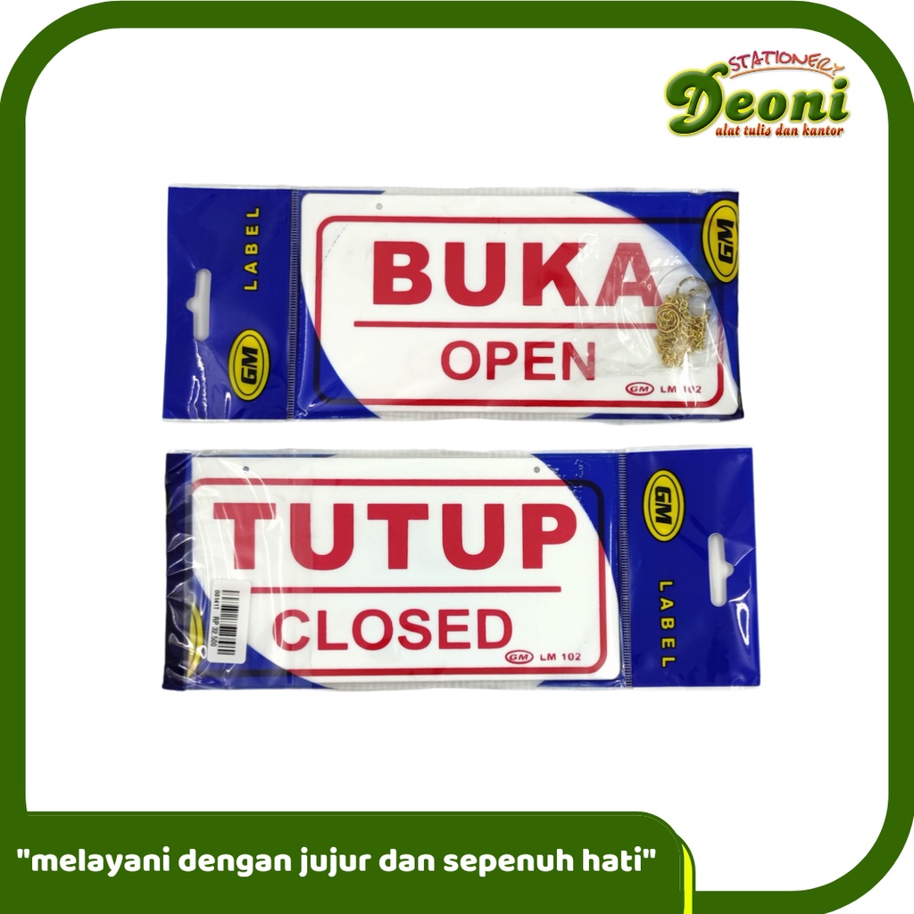 

GM LABEL Akrilik 9 X 18cm - BUKA TUTUP OPEN CLOSED