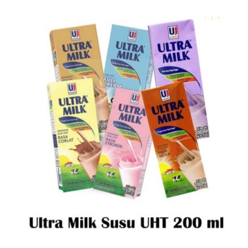

SUSU ULTRA MILK UHT 200 ML RASA COKLAT STRAWBERRY
