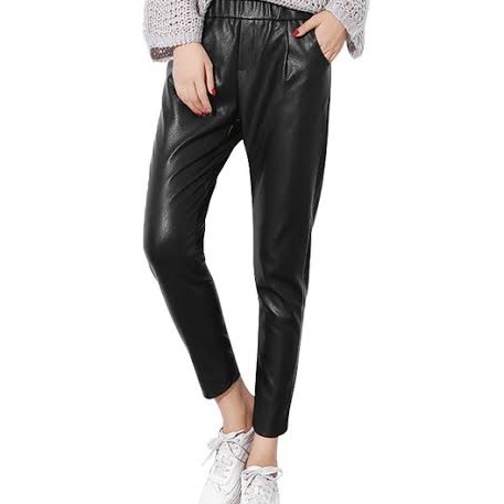 celana leather wanita keren