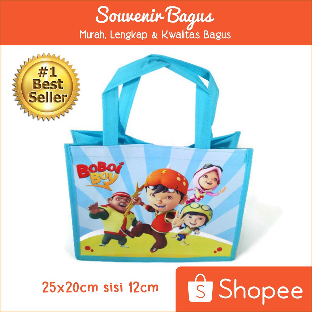 Tas Ultah Boboiboy / Goodie Bag Ulang Tahun Anak Boboiboy / Tas Souvenir Ultah Boboiboy