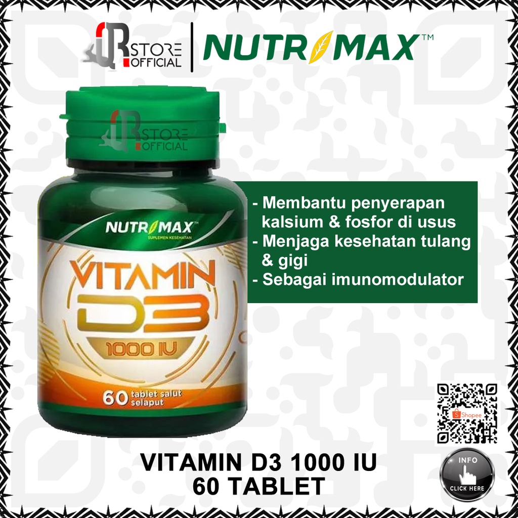 Jual (ORIGINAL) NUTRIMAX D3 1000IU - SUPLEMEN VITAMIN D 1000 IU ...