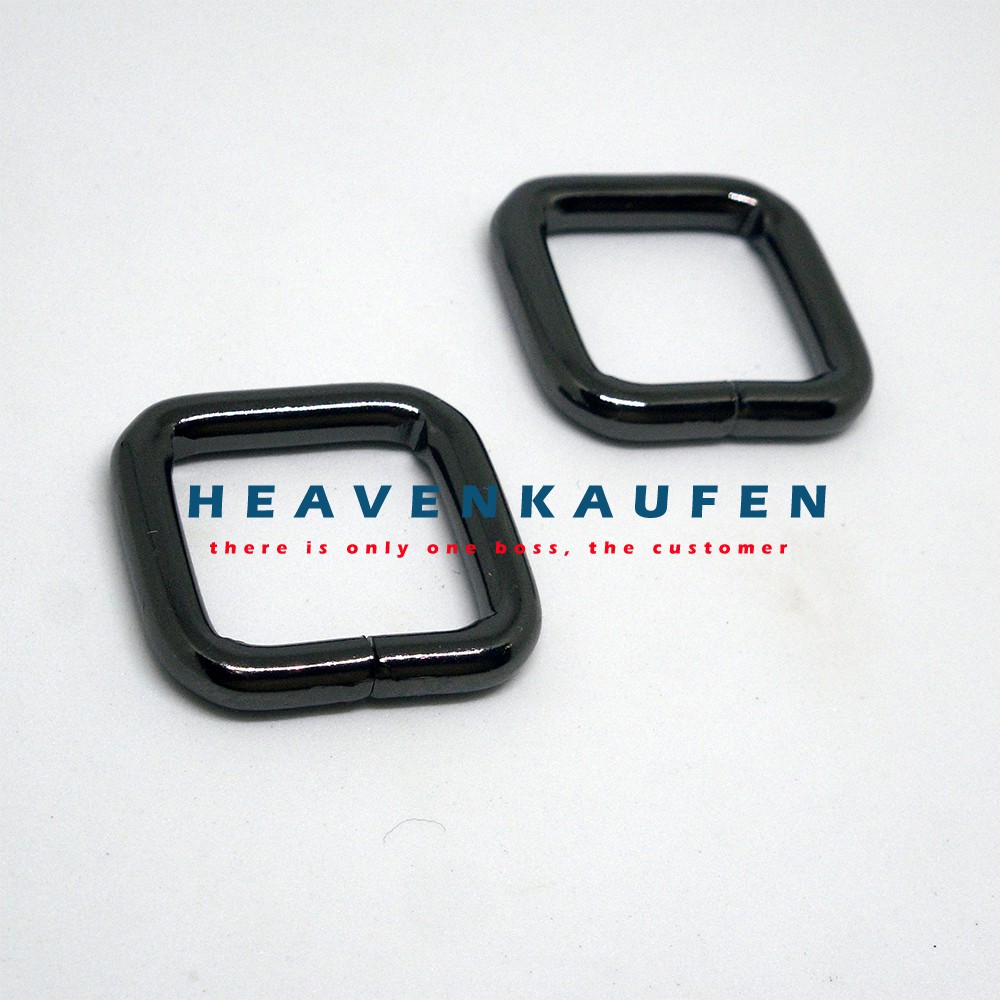 Ring Kotak Tas 2 cm Black Nikel Tebal 4,5 mm Premium Quality